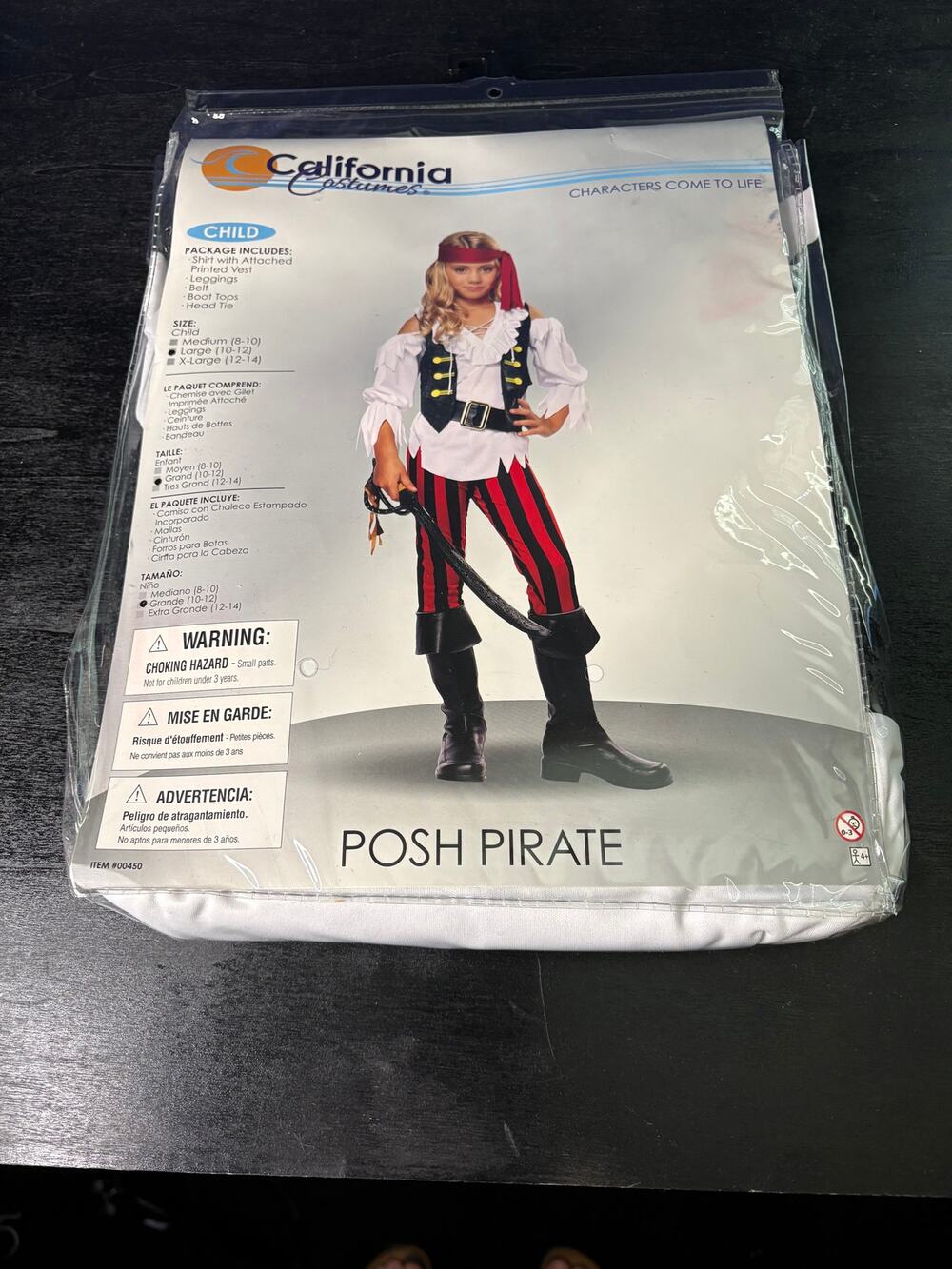 California Costumes Posh Pirate – Child Size Large